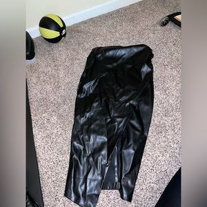 Black leather skirt